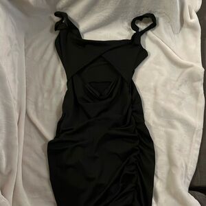 fitted dress with stomach slit